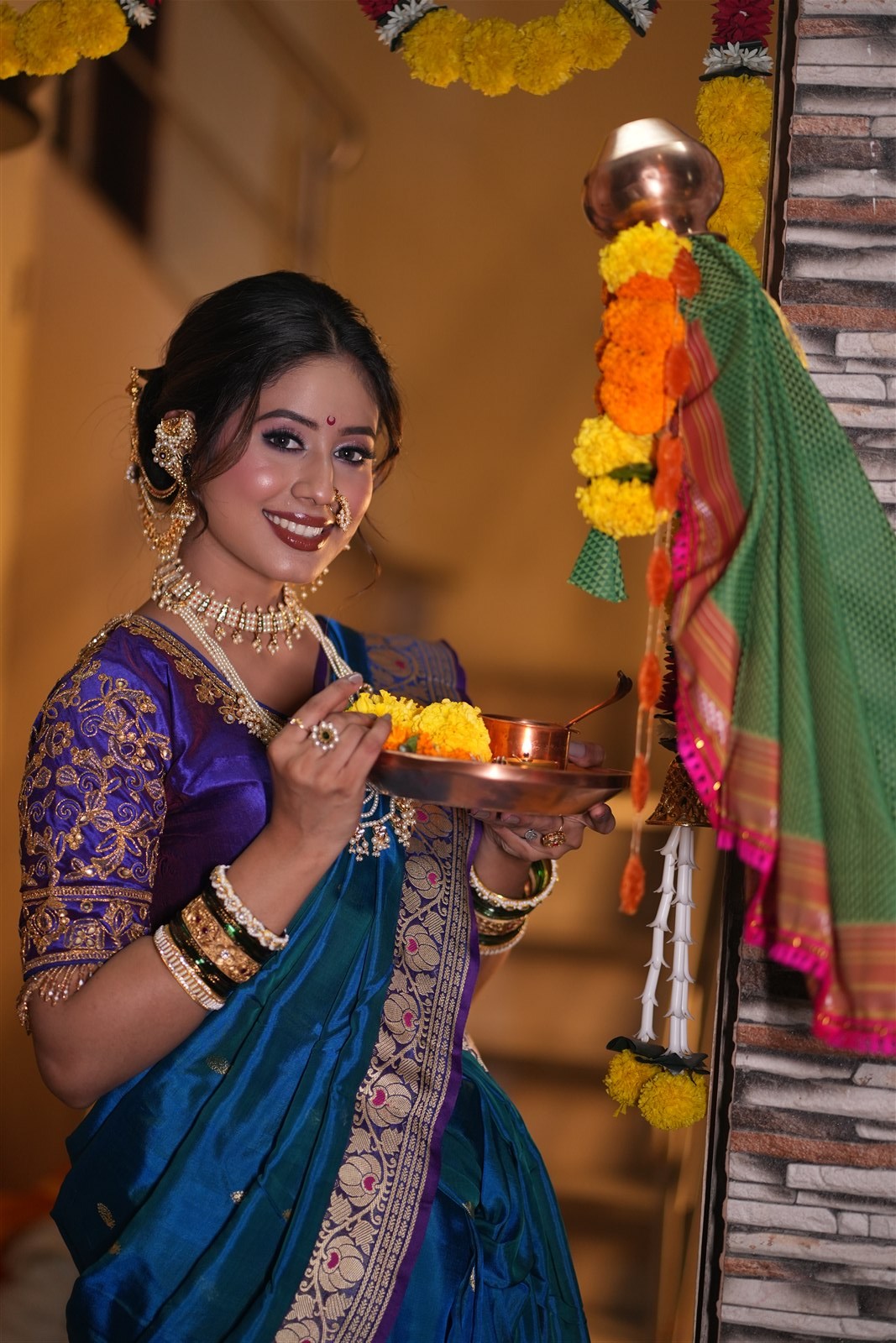 Royal Marathi Gudi Padwa Bride by Runali Salkar